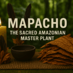 Close-up of Mapacho leaves arranged in a ceremonial setting within the Amazon jungle